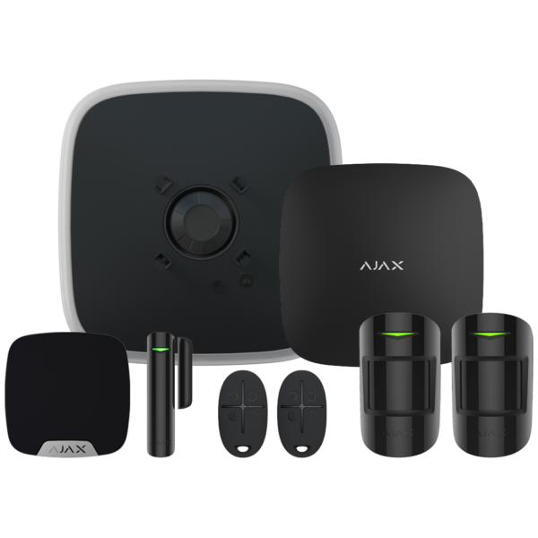 ajax_kit1_doubledeck_black_2.png Ajax 35650 Kit 1 Hub 2 (2G) DD with Keyfobs- Black