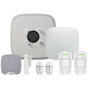 ajax_kit1_doubledeck_white_2.png Ajax 35651 Kit 1 Hub 2 (2G) DD with Keyfobs- White