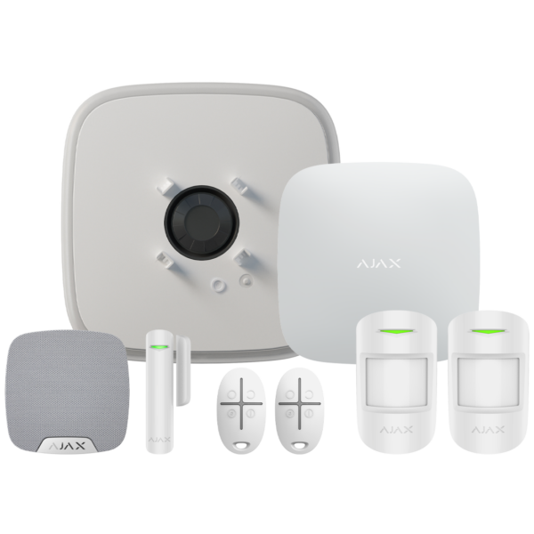 Ajax 35651 Kit 1 Hub 2 (2G) DD with Keyfobs- White